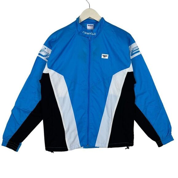 NWT Reebok Classic Men US S Zip Track Jacket Blue/Black/White | $80 - Picture 1 of 16